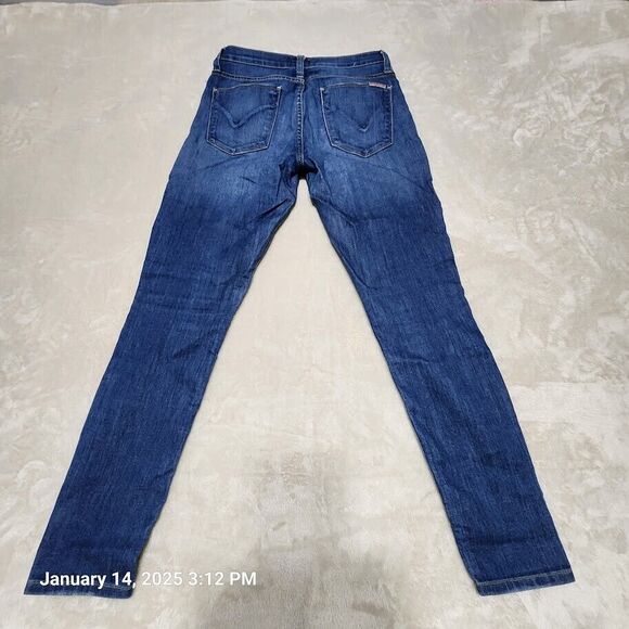 Hudson Nico Midrise Ankle Super Skinny Jeans Women's Size 25 Blue Stretch Denim - Picture 11 of 13